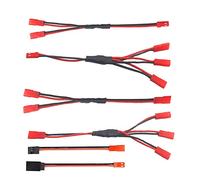 Boladge 6 unidades de 2 pines JST macho conector hembra cable y cable paralelo adaptador, JST a JR adaptador para Traxxas TRX-4 RC Car Crawler Truck Ventilador ESC Batería Motor