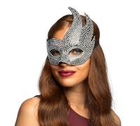 Boland 00235 - Máscara de Diva con pedrería y banda elástica, antifaz brillante para disfraces, carnaval y fiesta temática