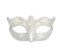 Boland 00339 - Máscara de ojos Venecia Felina, plata, adornos, baile de máscaras, Venecia, carnaval, fiesta temática, disfraz