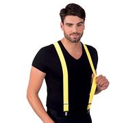 Boland 00601 - Tirantes amarillo neón, talla única, ajustable, elegante, años 20, Gatsby, carnaval, halloween, fiesta de disfraces, disfraz, teatro, accesorio