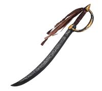 Boland 00668 - Espada pirata, aprox. 68 cm de largo, plástico, correa de cuero con flecos, bucanero, marinero, carnaval, halloween, fiesta de disfraces, fiesta temática