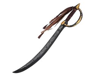Boland 00668 - Espada pirata, aprox. 68 cm de largo, plástico, correa de cuero con flecos, bucanero, marinero, carnaval, halloween, fiesta de disfraces, fiesta temática