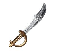 Boland 00696 - Espada pirata, 37 cm, hoja con calavera y huesos cruzados, niños, adultos, bucanero, pirata, carnaval, fiesta de disfraces, Halloween