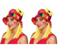 Boland 01213 - Sombrero Clara con lentejuelas de girasol y purpurina, carnaval, halloween, disfraces, fiesta temática (Paquete de 2)