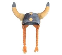 Boland - 01296 - Casco galo, sombrero de tela, vikingo, guerrero, trenzas suaves, romano, carnaval, halloween, disfraz, fiesta temática, disfraz, teatro, tocado