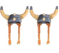 Boland 01296 - Casco galo, sombrero de tela, vikingo, guerrero, trenzas suaves, romano, carnaval, halloween, disfraz, fiesta temática, disfraz, teatro, tocado (Paquete de 2)