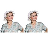 Boland 01401 - Gorro abuela, tocado, gorro de abuela, gorro blanco, accesorio de disfraz para carnaval o fiesta tematica (Paquete de 2)