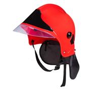 Boland 01411 - Casco de bomberos para adultos, talla ajustable, con visera, disfraz, carnaval, fiesta temática