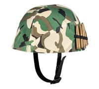 Boland 01413 - Casco militar para niños, camuflaje, talla ajustable, con munición, soldado, ejército, disfraz, carnaval, fiesta temática