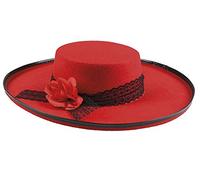 BOLAND BV- Sombrero de señorita, floral, Color rosso, talla única (04268)