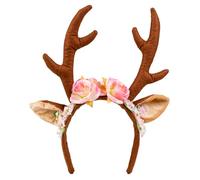 Boland â€“ Diadema de Reno con Orejas y Flores, Fiesta temática, Carnaval 04276