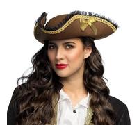 Boland - 04347 - Sombrero pirata, tricornio, tocado para disfraces de piratas, carnaval, Halloween, cosplay