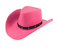 Boland 04385 - Sombrero de vaquero Wichita, Rosa, Sombrero de fieltro, Sheriff, Salvaje Oeste, disfraz, disfraz, carnaval, fiesta temática