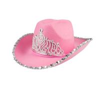 Boland 04392 - Sombrero de cowgirl Glimmer para adultos, color rosa, talla única