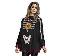 Boland 10134296 Poncho del Día de los Muertos, multicolor