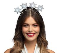 Boland 13303 - Tiara LED Copos de Nieve, diadema con iluminación, accesorio para disfraces, accesorio para fiesta temática, carnaval y JGA