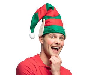 Boland - 13305 - Gorro de Papá Noel con orejas de elfo y pompón, elfos, santa claus, santa claus