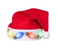 Boland 13448 - Gorro de Navidad con luz LED (3 pilas AG13/LR44, Papá Noel, gorro de Papá Noel