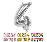 Boland 22014 Globo Número '4 Plata 36 cm