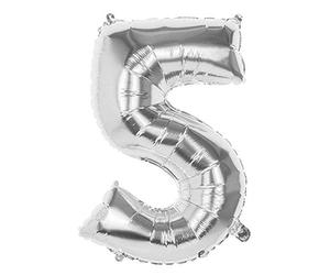 Boland 22035 Globo Número '5' Plata 86 cm