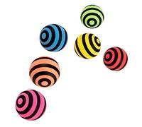 Boland 30832 - Juego de bolas de goma a rayas, 6 bolas de goma a rayas, tamaño de cada bola de 3 cm, regalo de regalo, juguete relleno de piñata, bolsa de regalo