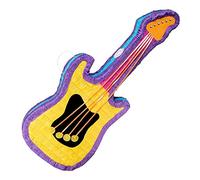 Boland 30961 - Guitarra de piñata, tamaño 77 x 31 x 7,5 cm, instrumento musical, cumpleaños, decoración, juego de fiesta, regalo, Multicolor