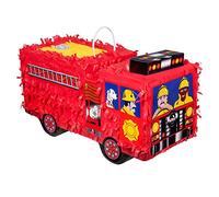 Boland 30966 - Coche de bomberos piñata, tamaño 43 x 24 x 18 cm, camión de bomberos, camión de bomberos, cumpleaños, decoración, juego de fiesta, regalo