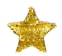 Boland - 30977 - Piñata Estrella dorada, 44 x 44 cm, decoración colgante, decoración para cumpleaños, fiesta temática y carnaval
