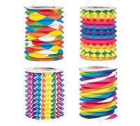 Boland 42034 - Farolillos de Papel (12 Unidades, tamaño 16 cm, 4 diseños Surtidos), Multicolor