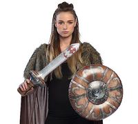 Boland 43996 - Espada y escudo hinchables, 58 cm y 45 cm, juguete acuático, decoración para fiestas de piscina y fiestas temáticas, accesorios para disfraces (Paquete de 2)