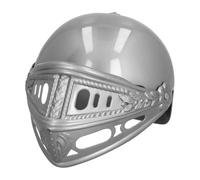 Boland 44033 - Casco de caballero para niños, gris, con visera abatible, plástico, casco de caballero, carnaval, Halloween, fiesta temática, disfraz, teatro