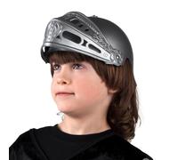 Boland 44033 - Casco de caballero para niños, gris, con visera abatible, plástico, casco de caballero, carnaval, Halloween, fiesta temática, disfraz, teatro
