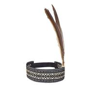Boland- Stirnband Indianerin Diadema india, Color beige negro, talla única (44092)