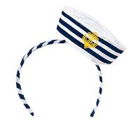 Boland 44356 - Tiara marinera con gorra, cinta para el pelo, marinero, marinera, accesorio, cinta para el pelo, tocado, disfraz, fiesta temática, carnaval