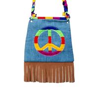 Boland 44519 - Bolso Peace, bolso de hombro, hippie, flower power, accesorio, años 60, fiesta de lema, carnaval