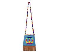 Boland 44519 - Bolso Peace, bolso de hombro, hippie, flower power, accesorio, años 60, fiesta de lema, carnaval