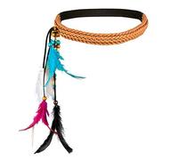 Boland 44548 - Diadema para festival, diadema con plumas, para adultos, bohemia, hippie, india, carnaval, carnaval, fiesta temática, Halloween
