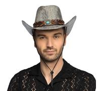 Boland - 44578 - Sombrero de vaquero Billy con cinta, sombrero western para fiestas temáticas, carnaval, accesorios para disfraces de carnaval, despedidas de soltero