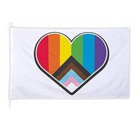 Boland - 44661 - Bandera LGBTQ Arco Iris Progress XXL, tamaño 200 x 300 cm, Orgullo, decoración para fiestas, decoración colgante para fiestas temáticas y CSD