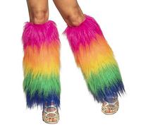 Boland 44731 Calentadores de piernas arco iris, calentadores, Christopher Street Day, por encima de la rodilla, calcetines hasta la rodilla, fiesta temática, botón de baño, fiesta, carnaval