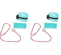 Boland 44809 - Set de Doctor para Disfraces, Accesorios para Carnaval, Set de Disfraz, Gorro, Cinta para la Cabeza, Reflector, mascarilla bucal y Estetoscopio, Fiesta temática, JGA (Paquete de 2)