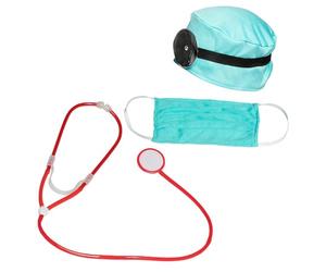 Boland 44809 - Set de doctor para disfraces, accesorios para carnaval, set de disfraz, gorro, cinta para la cabeza, reflector, mascarilla bucal y estetoscopio, fiesta temática, JGA