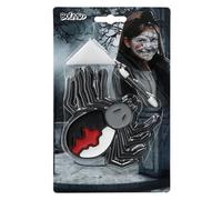Boland 45078 - Set de maquillaje de araña, maquillaje graso rojo, negro, blanco y gris, 1 aplicador, 1 esponja, maquillaje, paleta, juego de araña, vampiro, maquillaje, Halloween, carnaval, fiesta temática
