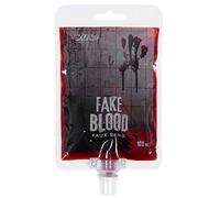 Boland 45159 - Sangre teatral en bolsa, contenido 100 ml, soluble en agua, sangre artificial, fakeblood, herida, lesiones, maquillaje, Halloween, carnaval, fiesta temática, teatro, escenario