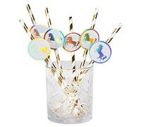 Boland 50006 - Pajitas de papel de unicornio, 6 unidades, longitud de 20 cm, ecológicas, pajitas, pajitas de papel, cócteles, playa, jardín, fiesta, vajilla, fiesta temática, carnaval