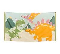 Boland 50052 - Bandera de Dinosaurio (90 x 150 cm, poliéster), diseño de Dinosaurios, Pancarta, decoración de Pared, decoración Colgante, cumpleaños Infantiles, Fiesta temática