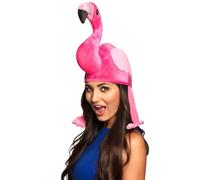 Boland 52271 - Hut Flamingo, pink-rosa, Schnabelkopf, Beine, one size, Klettverschluss, Karneval, Halloween, Fasching, Mottoparty, Kostüm, Theater, Verkleidung, Accessoire