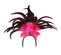 Boland 52283 - Diadema Rio con plumas, talla única, Rosa/Rojo