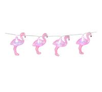 Boland 52545 - Guirnalda de luces LED con forma de flamenco, longitud 140 cm, tipo de batería 2 x AA, decoración, carnaval, fiesta temática