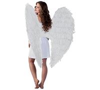 Boland 52803 - Alas de pluma de ángel blancas, 120 x 120 cm, Ángel, decoración, Navidad, San Valentín, carnaval, fiesta de disfraces, Halloween, fiesta temática, disfraz, teatro, accesorio, disfraz